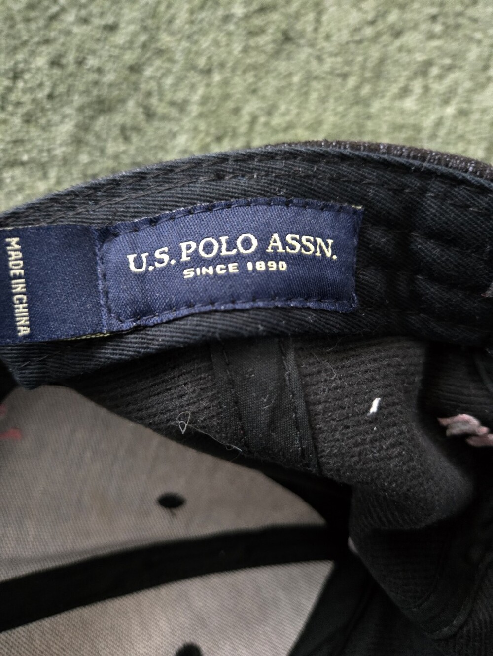 US Polo Assn. Adjustable Hat Ball Cap Gray w/Pink Jockey Logo - Picture 5 of 5